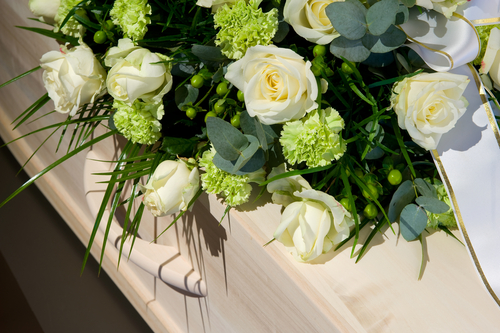 Flowers at a funeral