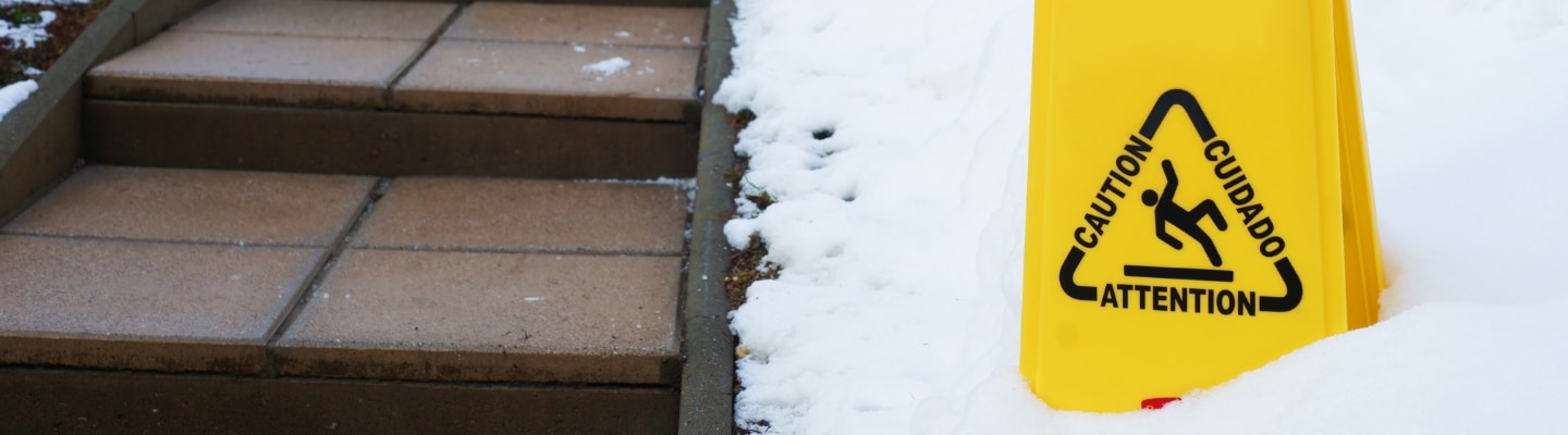Image of snow on sidewalk