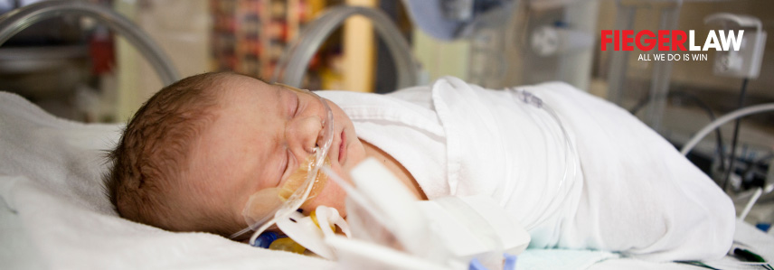 a baby with a tube in his mouth