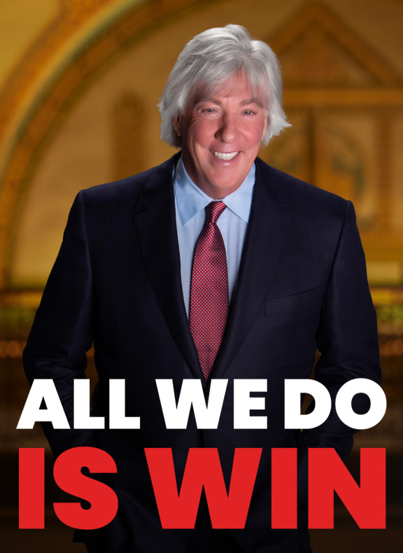 ALL WE DO IS WIN Geoffrey Fieger in a suit and tie