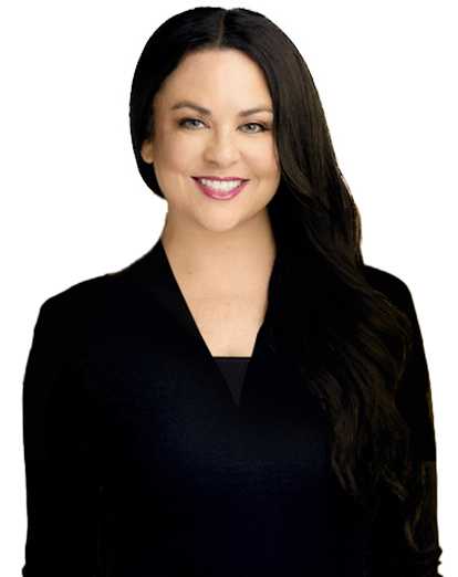 a woman with long hair smiling
