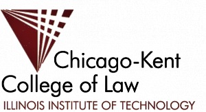 Logo of Chicago-Kent College of Law, part of the Illinois Institute of Technology, featuring a geometric design.
